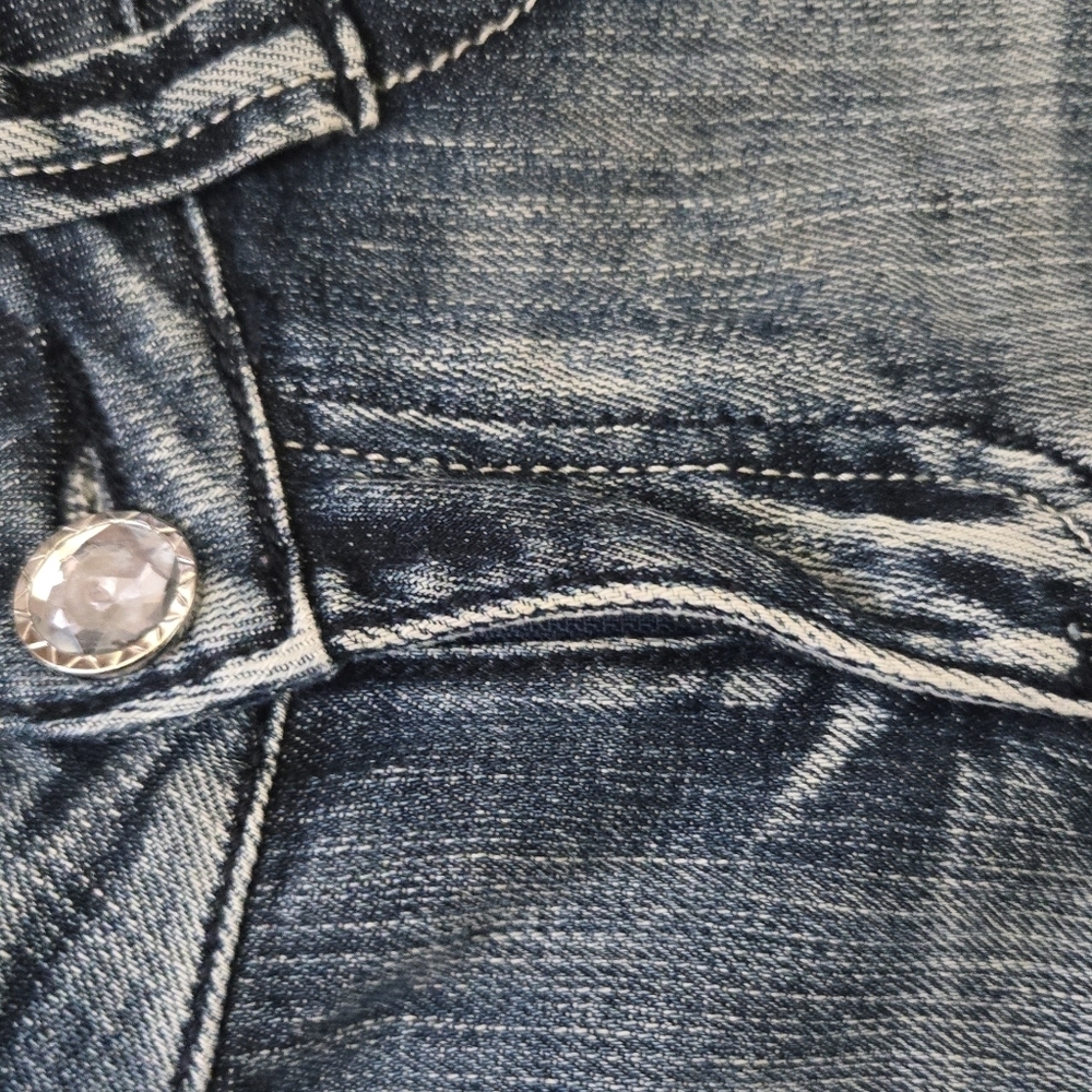 Machine Skinny Jeans with Embroidered Pocket Size 3 - Picture 5 of 6
